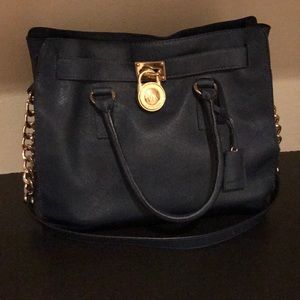 Michael Kors Navy Satchel